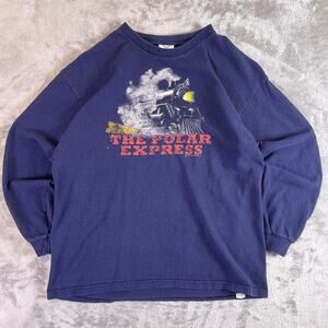 Y2K The Polar Express Movie Graphic Pro Delta Long Sleeve Shirt Youth XL